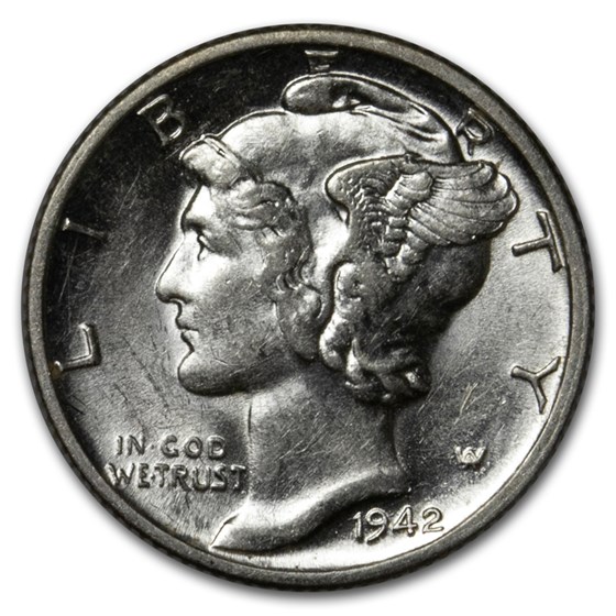 1942-D Mercury Dime AU 1942-D Mercury Dime AU